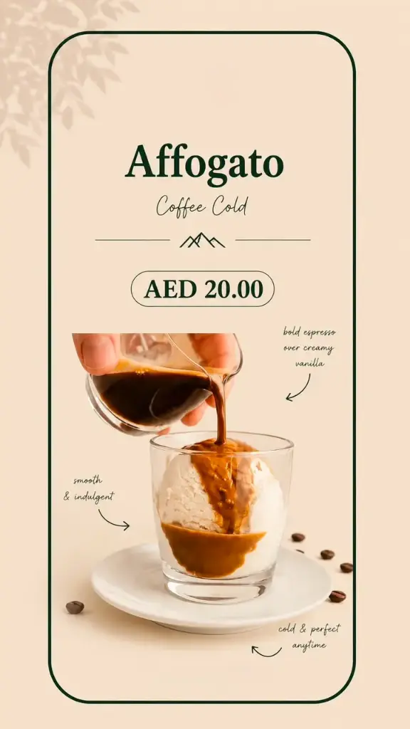 Affogato coffee 