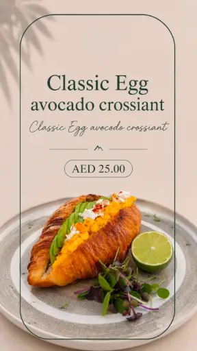 classic Egg avocodo crossiant 