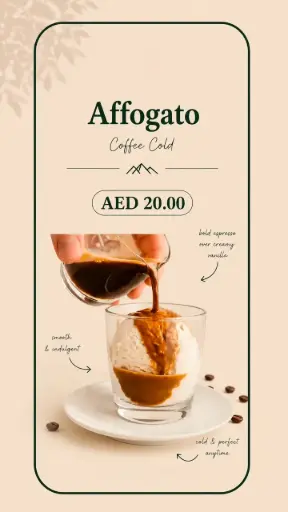 Affogato coffee 